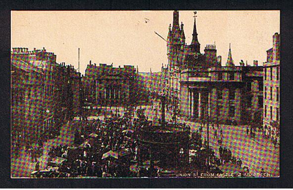 RB 618 - Early Postcard Market Union Street From Castle Street Aberdeen Scotland - Aberdeenshire