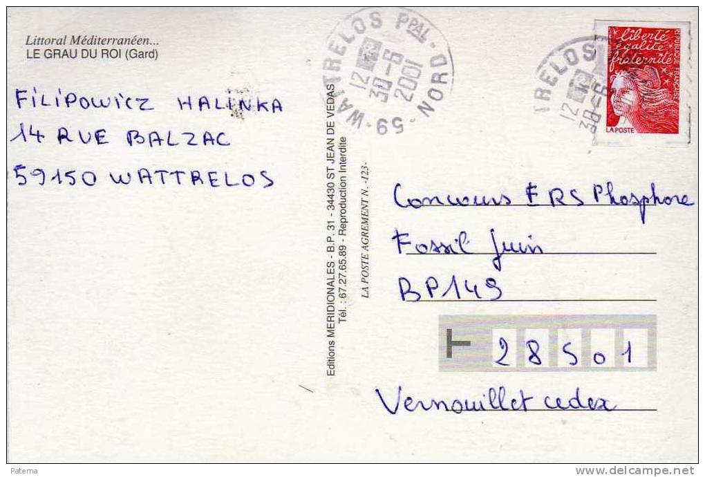 Postal  WAITRELOS 2001, (Francia) Post Card, Postkarte - Covers & Documents