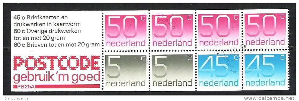 Nederland - NVPH PB 25a - Postzegelboekjes En Roltandingzegels