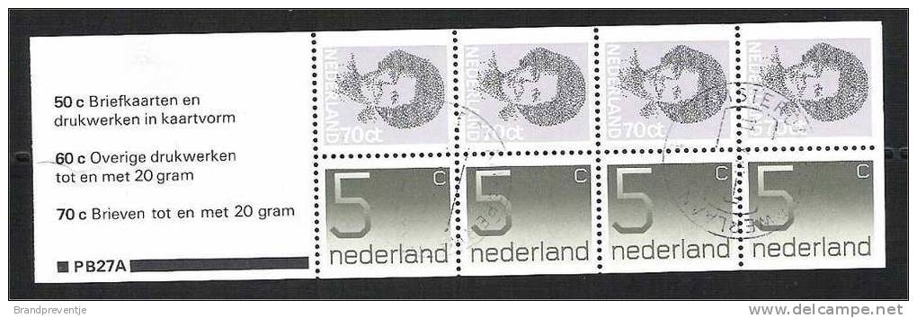 Nederland - NVPH PB 27a - Postzegelboekjes En Roltandingzegels