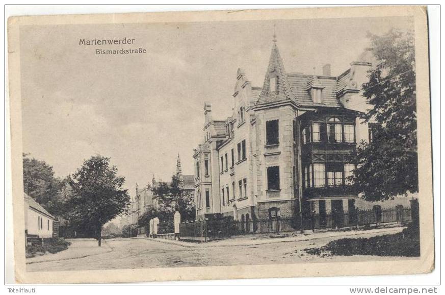 Marienwerder Bismarck Straße Feldpost 25.8.1918 Lazarett KWIDZY&#323; - Westpreussen
