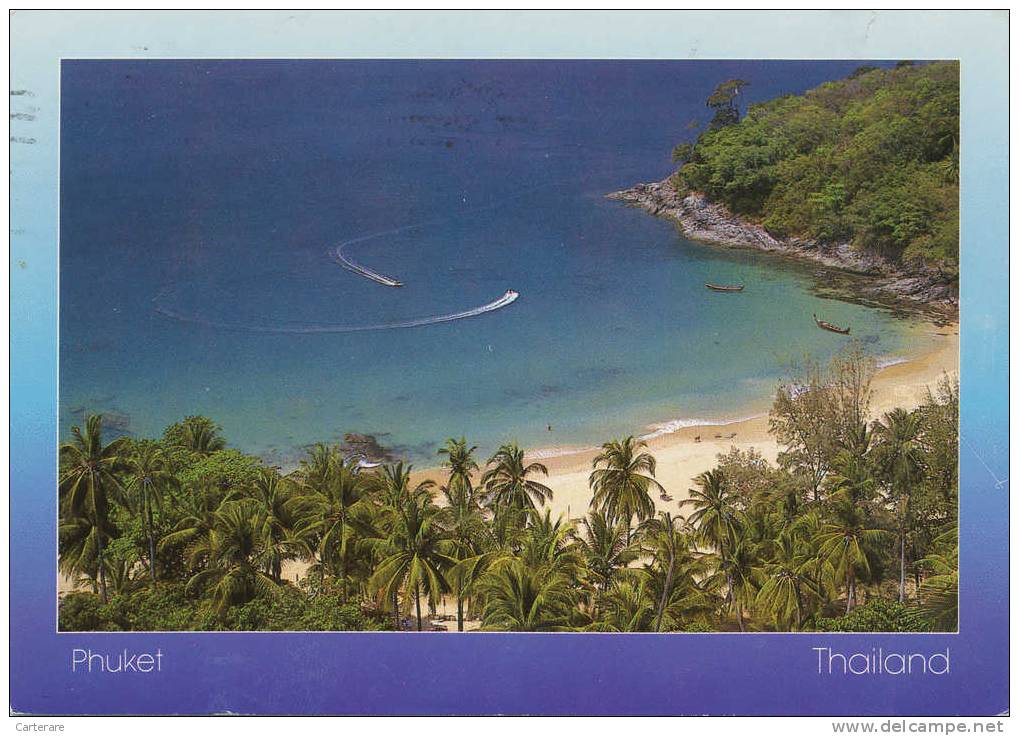 THAILAND,PHUKET,avant Le TSUNAMI LE 26 DEC 2004,rare,ile Et Plage De Folie,bateaux Rapides - Thailand