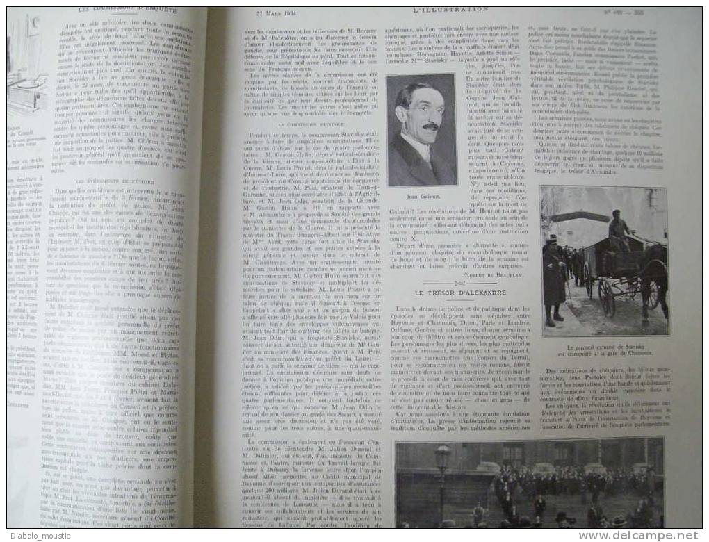 31 Mars 1934: Maryse Hilsz  Aviatrice; STAVISKY ; Vaste Affaire D´espion; Musée De NANTES; Bretagne+++; - L'Illustration