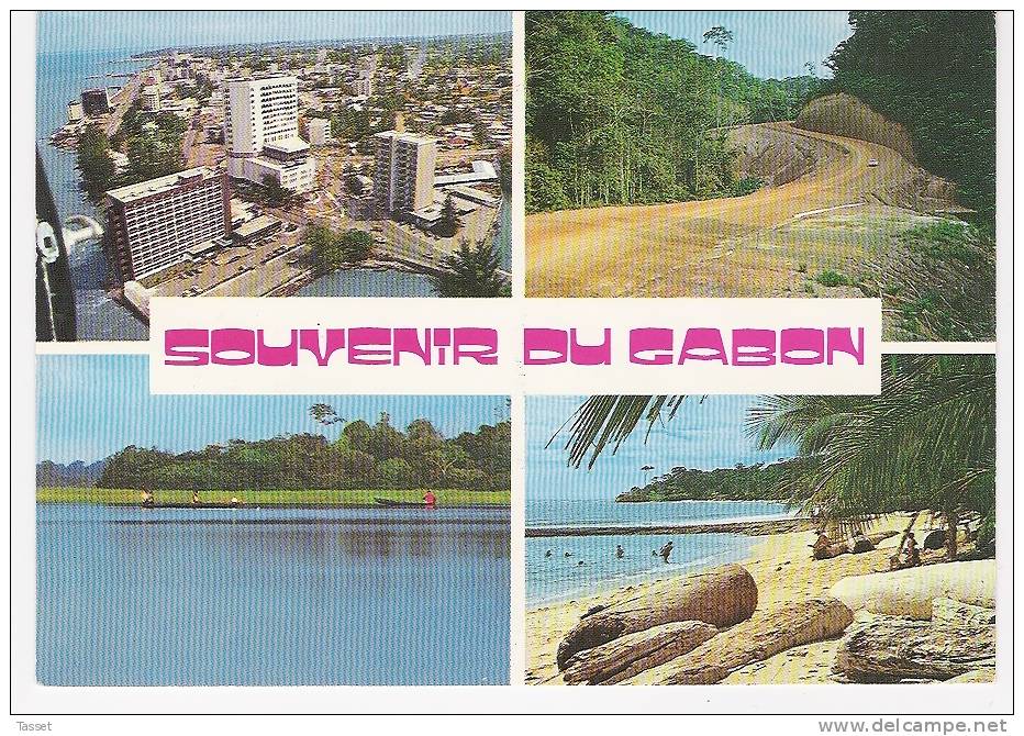 Gabon - Multivues Libreville ,Ddendé Piste En Forêt ,lacs Lambaréné , Plage Sabta Clara TP A286F - Gabón
