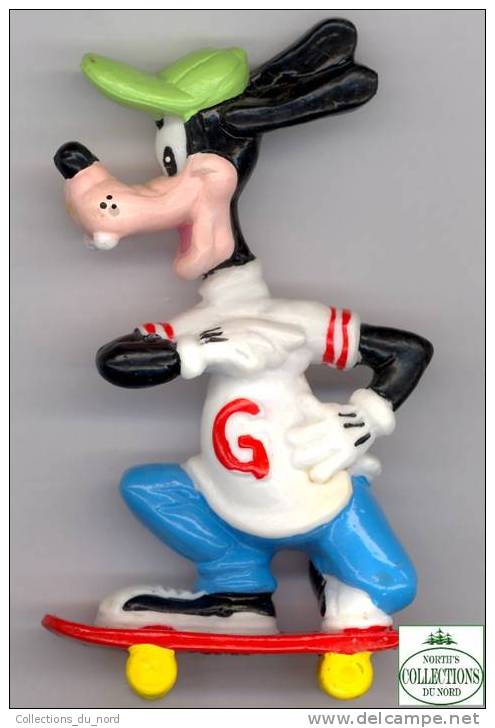 Goofy On Skateboard Figure Applause Disney / Figurine Planche à Roulette - Disney