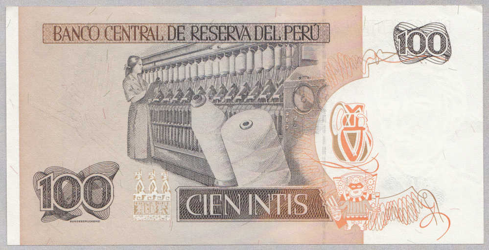 PERU 100 INTIS 1987 UNC NEUF P 133 - Peru