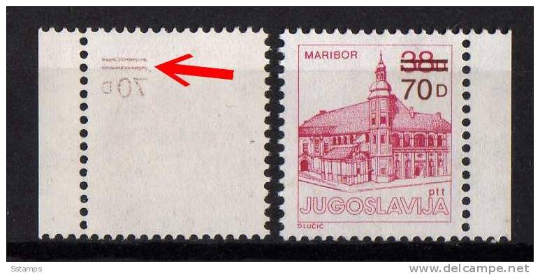 U-69  JUGOSLAVIA Slovenia MARIBOR   ERROR  PRINTING ROULLET  INTERESSANTE NEVER HINGED - Non Dentelés, épreuves & Variétés