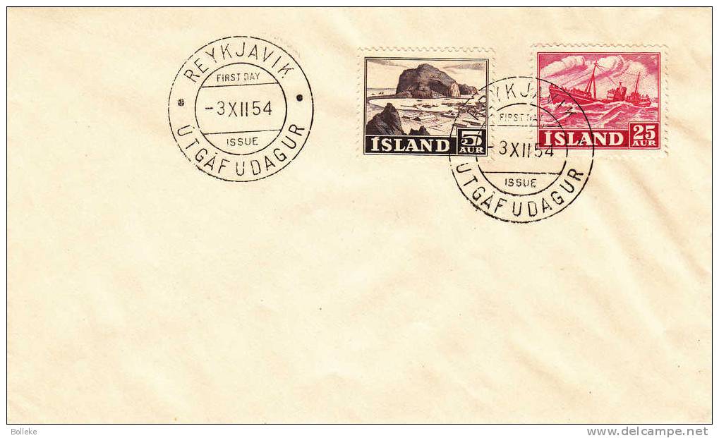 Islande - Lettre De 1954 - Bateaux - Brieven En Documenten