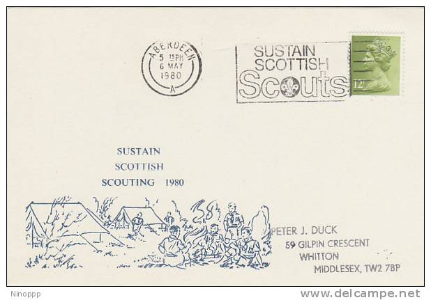 Great Britain-1980  Sustain Scottish Scouting  Souvenir Card - Other & Unclassified