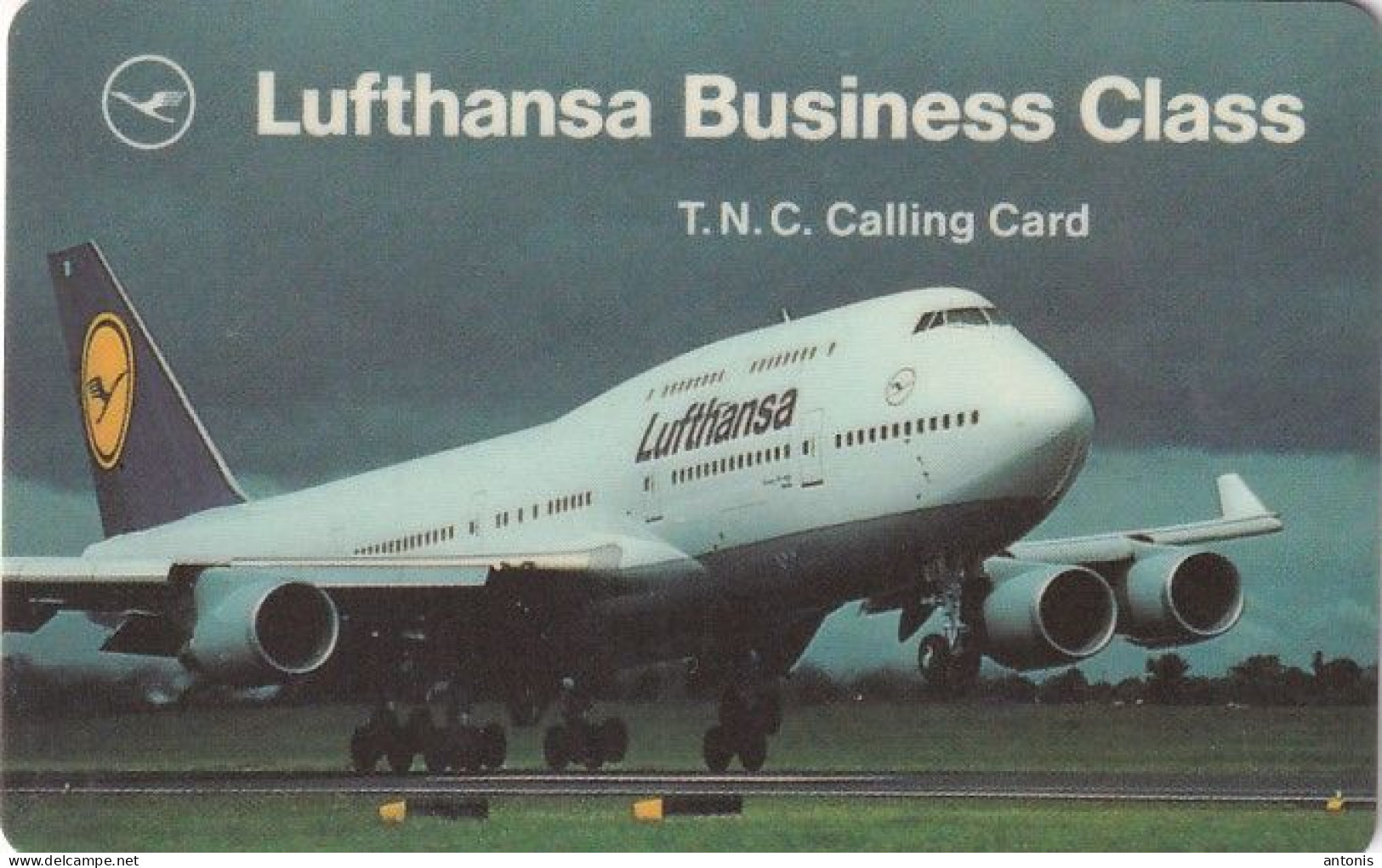 GERMANY - Lufthansa Business Class, T.N.C. Promotion Prepaid Card, Used - Airplanes