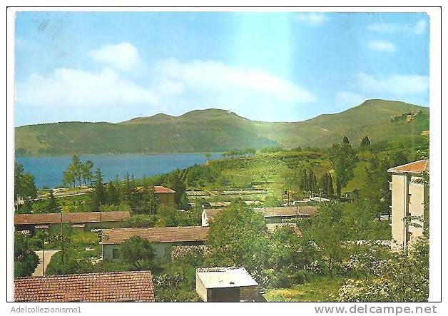 50327)cartolina Illustratoria Enna - Lago Di Pergusa E Panorama - Enna