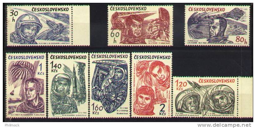 Space -espace - Tchecoslovaquie 1331-1338** - MNH - Unused Stamps