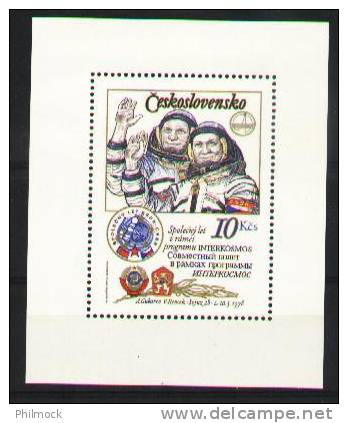 Space-espace - Tchecoslovaquie Bloc 46 **  - MNH - Hojas Bloque