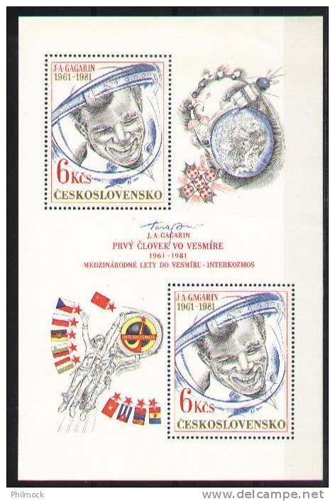 Space-espace - Tchecoslovaquie Bloc 49 **  - MNH - Blocs-feuillets