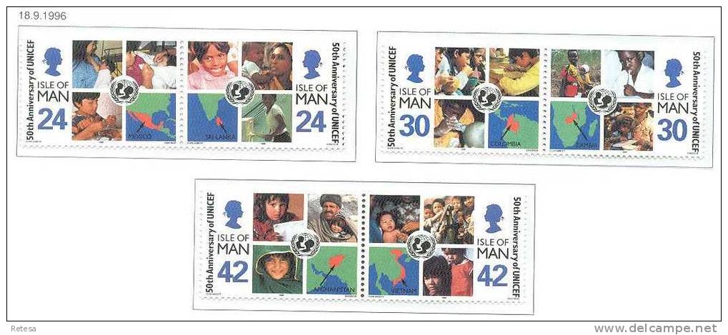 ISLE OF MAN  50 JAAR  UNICEF  1996 ** - UNICEF