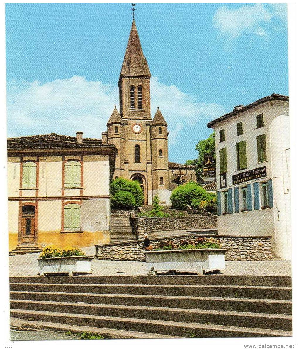 CPSM - 81 - SALVAGNAC - Place De L'église - 587 - Salvagnac