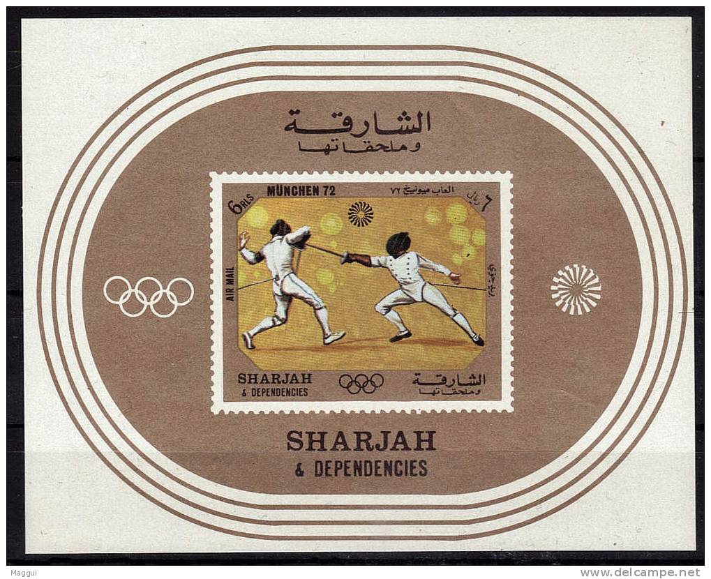 SHARJAH  BF  * *   NON DENTELE   JO 1972  Escrime - Fencing