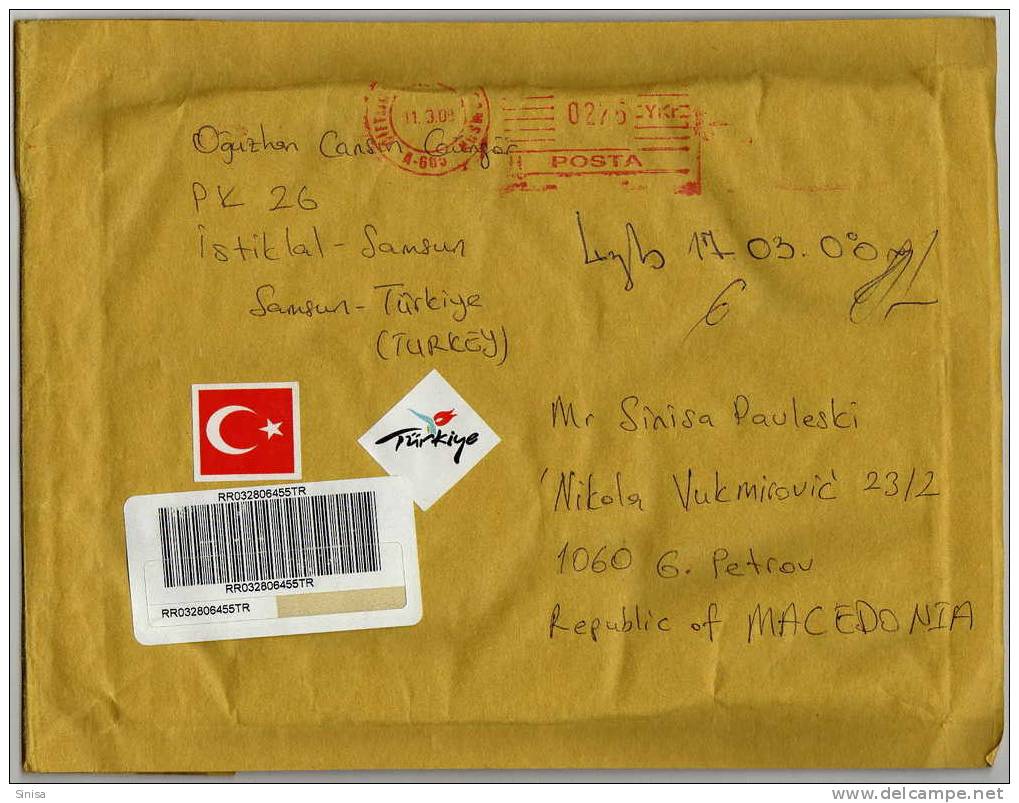 Turkey / Letters / Cover / Letre - Cartas & Documentos