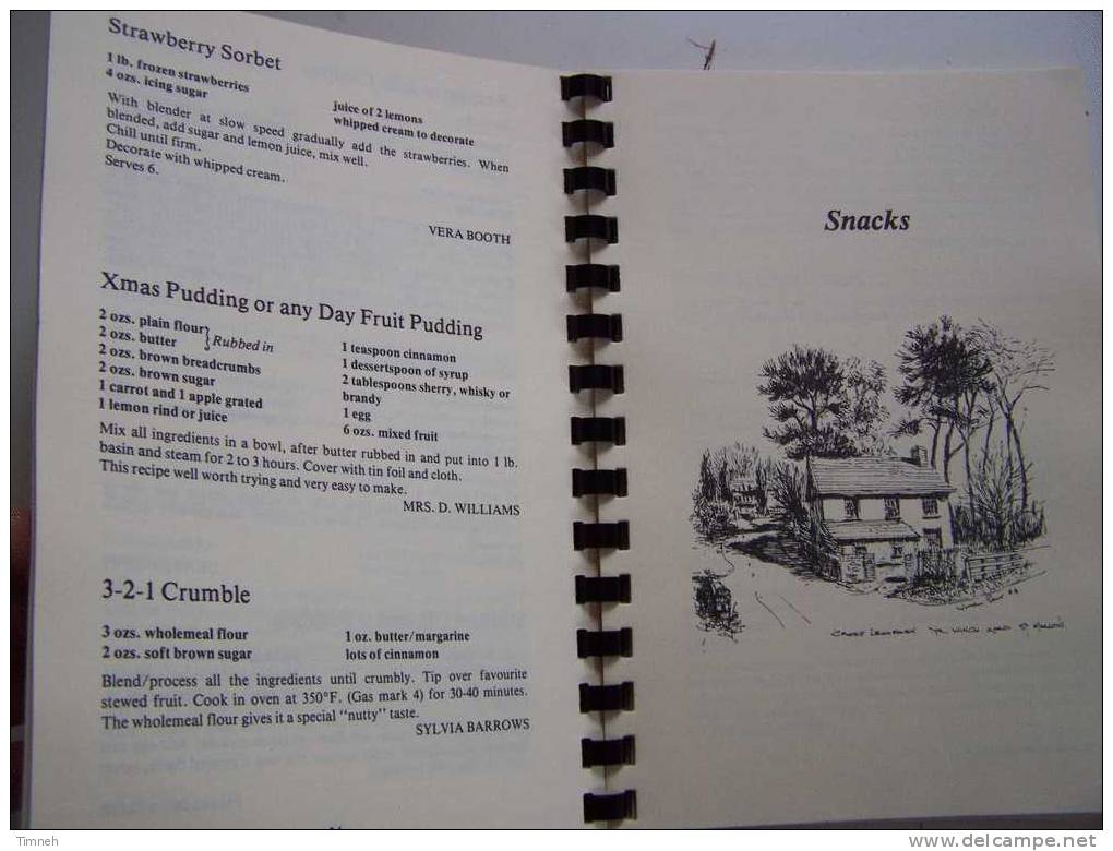 St.Mellons Village Hall Commemorative Cookery Book 1984-SOUP STARTERS MAIN COURSES CAKES DESSERTS DRINKS - Británica