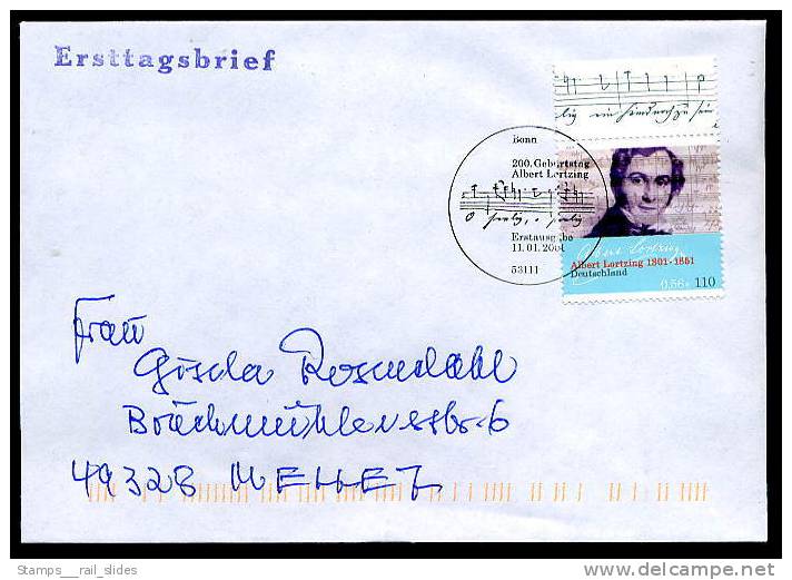 16562) BRD - Mi 2163 - FDC - 110Pf/56C        Albert Lortzing - Andere & Zonder Classificatie