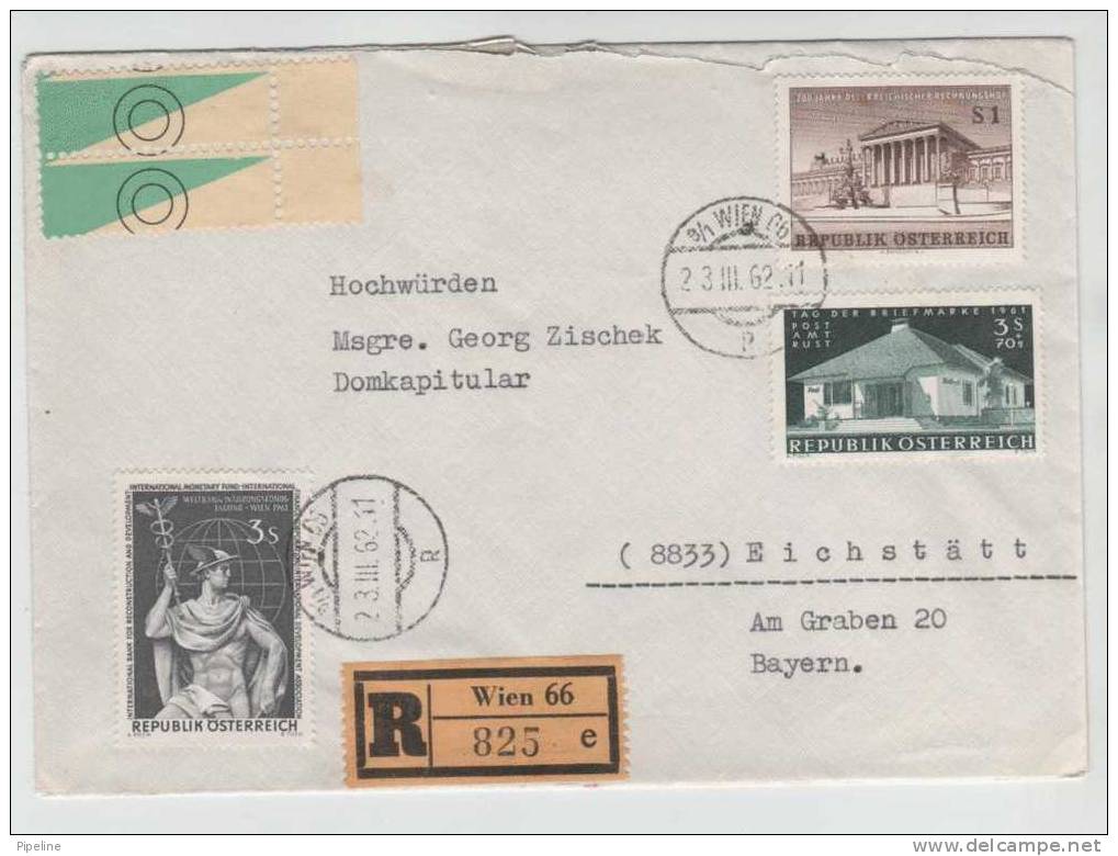 Austria Registered Cover Sent To Germany 23-3-1962 - Storia Postale