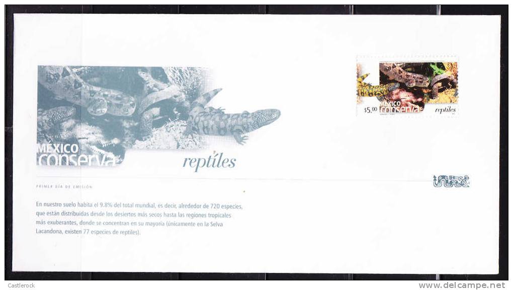 T)2002 MEXICO,FDC,MEXICO CONSERVA REPTILES,SNAKE - Snakes