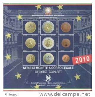 Italie 2010 : Coffret BU Des 9 Pièces (dont La 2€ Commémorative) - Italia