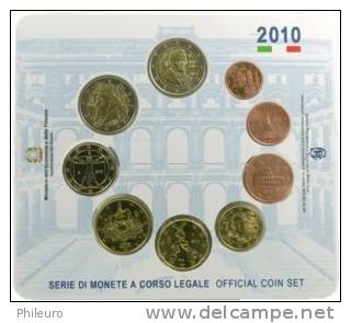 Italie 2010 : Coffret BU Des 9 Pièces (dont La 2€ Commémorative) - Italie