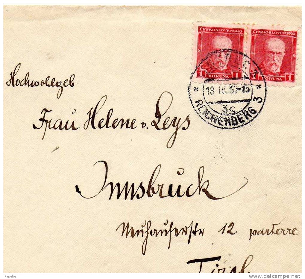 1930 LETTERA CECOSLOVACCHIA - Storia Postale