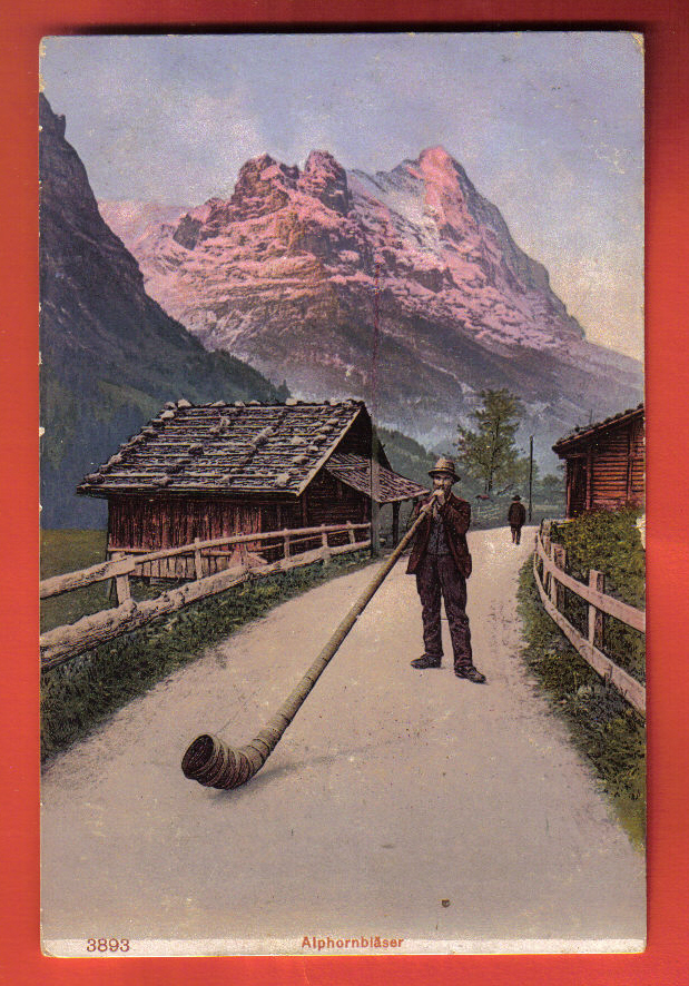 D1112 Alphornbläser, Joueur De Cor Des Alpes.Circulé En 1907 Vers Herisau. 3893 - Herisau