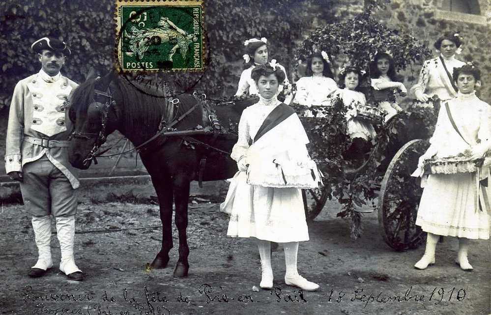 53 PRE EN PAIL CARTE PHOTO SOUVENIR DE LA FETE 18 SEPTEMBRE 1910 - Pre En Pail