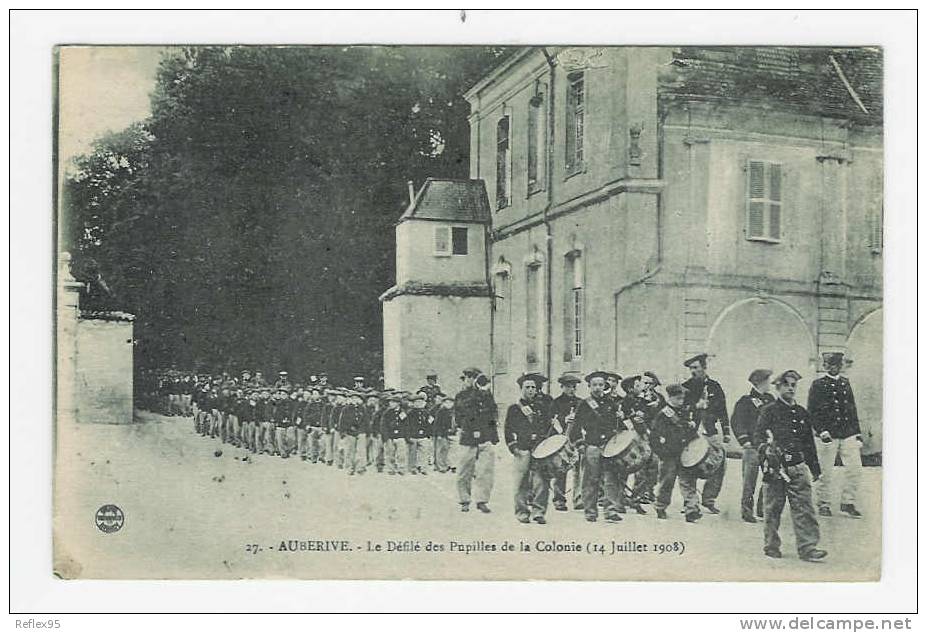 AUBERIVE - Le Défilé Des Pupilles De La Colonie (14 Juillet 1908) - Auberive