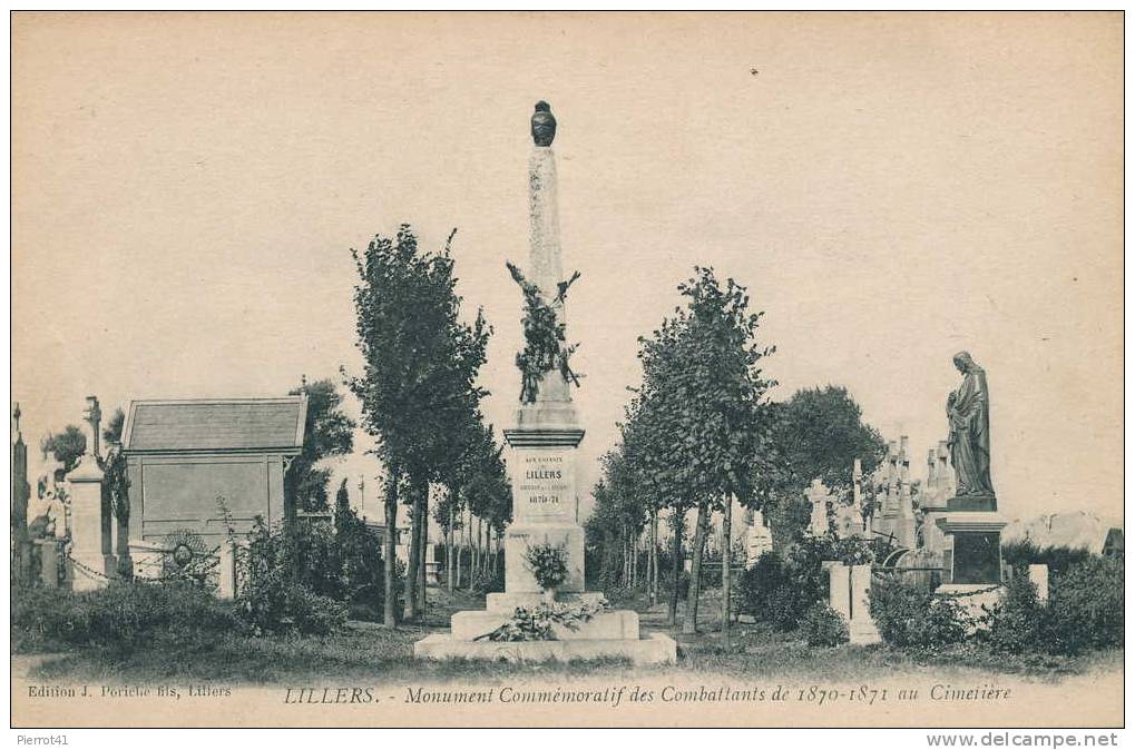 LILLERS - Monument Commémoratif Des Combattants De 1870-1871 Au Cimetière - Lillers