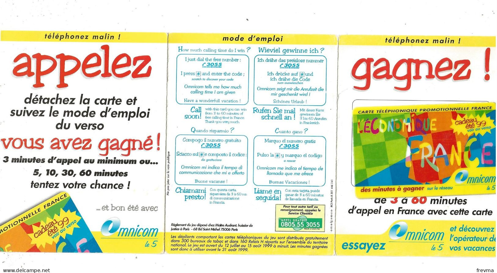 Carte Prepayéé Neuve Omnicom Essayez - Billetes FT