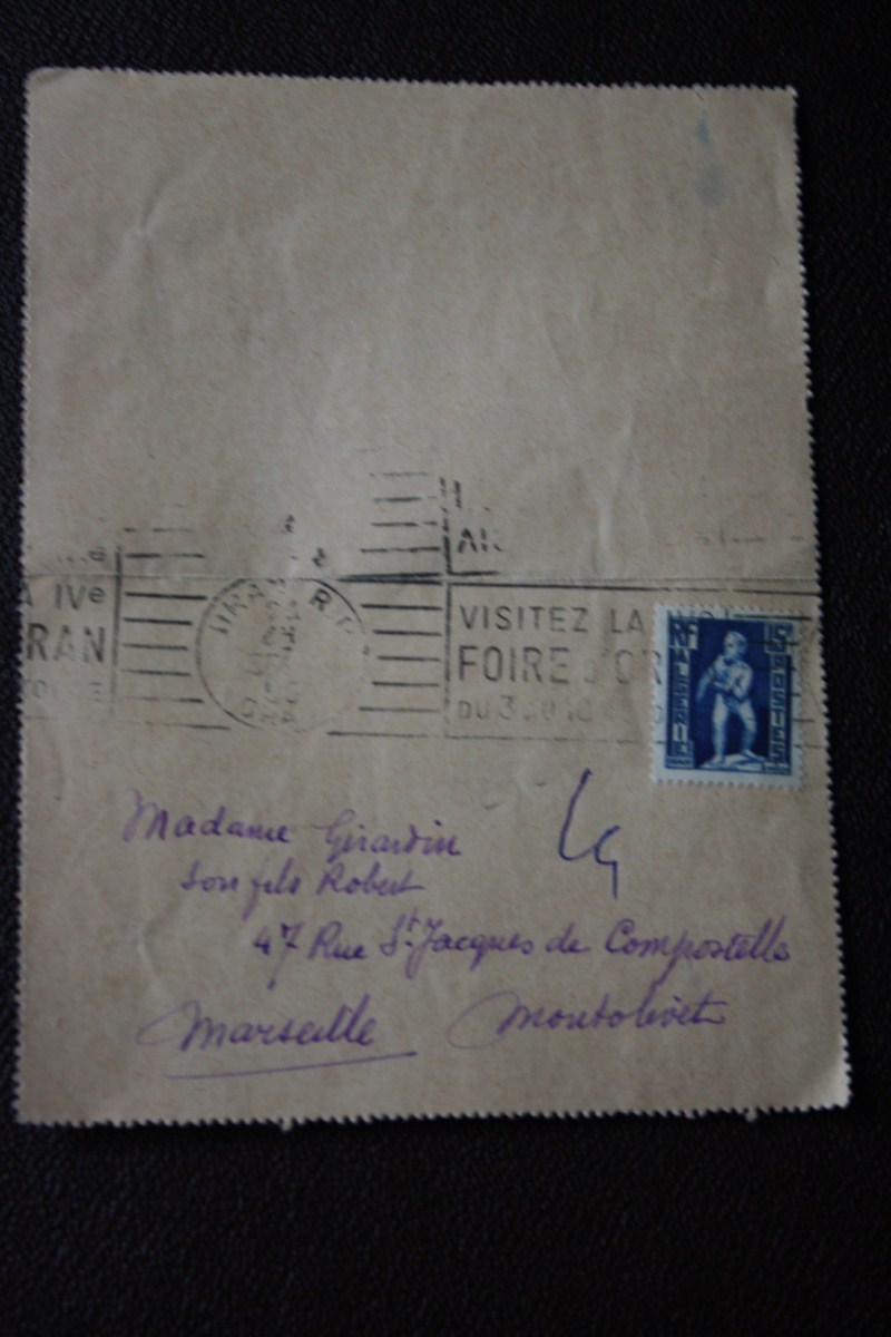 CARTE LETTRE MIGNONETTE + CARTE DE VISITE :ORAN ALGERIE EX COLONIE FRANCAISE 1953 OMEC FLAMME VISITEZ LA FOIRE D´ORAN - Lettres & Documents