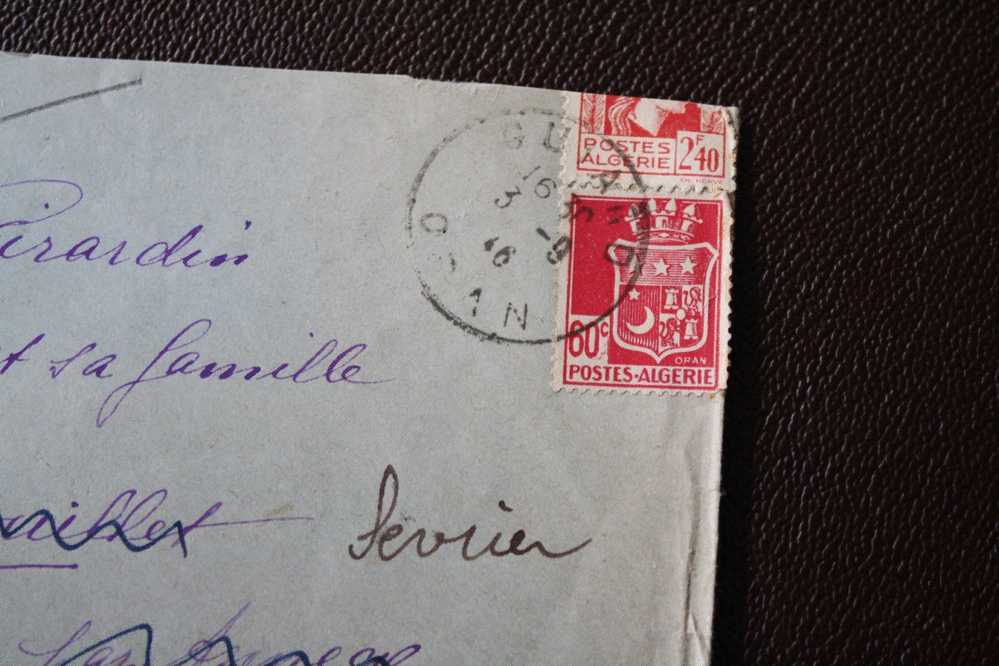 LETTRE :ORAN ALGERIE EX COLONIE FRANCAISE 1953 OMEC MANUELLE - Lettres & Documents