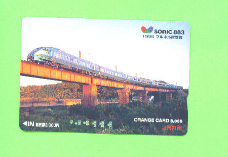 JAPAN -  Orange Picture Rail Ticket/Train As Scan - Welt