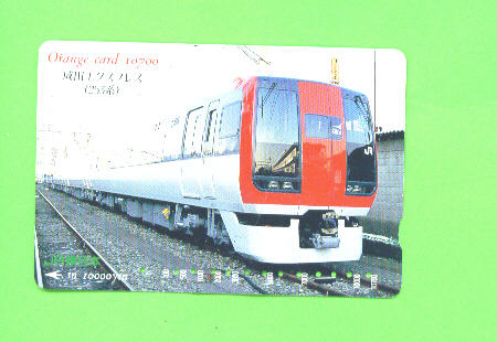 JAPAN -  Orange Picture Rail Ticket/Train As Scan - Welt