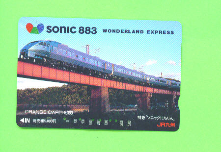 JAPAN -  Orange Picture Rail Ticket/Train As Scan - Monde