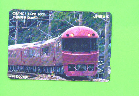 JAPAN -  Orange Picture Rail Ticket/Train As Scan - Welt