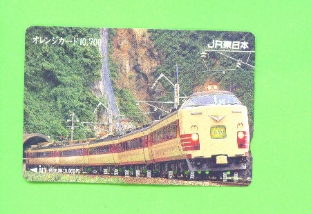 JAPAN -  Orange Picture Rail Ticket/Train As Scan - Wereld