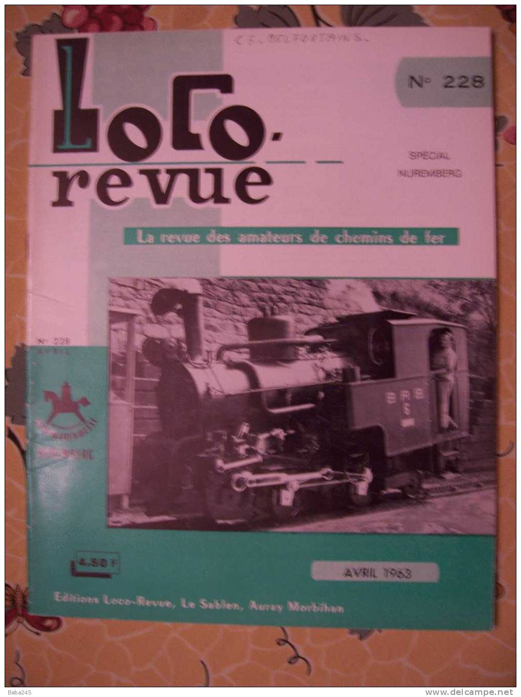 LOCO REVUE MARS 1962 CHEMINS DE FER BELFORT 1° PARTIE - Trenes