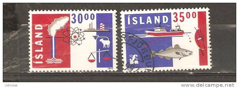 ICELAND 1992 - EXPORT PROMOTION - CPL. SET - USED  OBLITERE GESTEMPELT USADO - Gebraucht