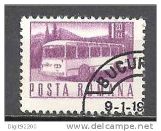 1 W Valeur Used, Oblitérée - ROUMANIE  - ROMANA - N° 386-18 - Busses