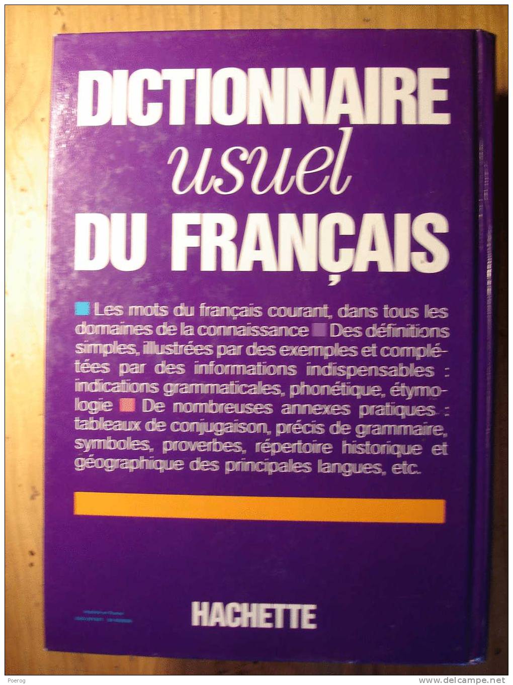 DICTIONNAIRE USUEL DU FRANCAIS - HACHETTE - 1989 - Diccionarios