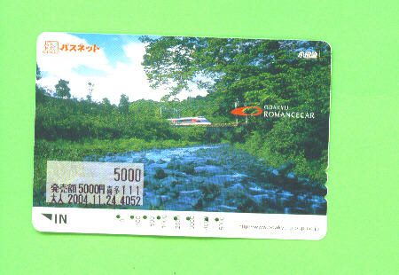 JAPAN - Orange Picture Rail Ticket/Train As Scan - Monde