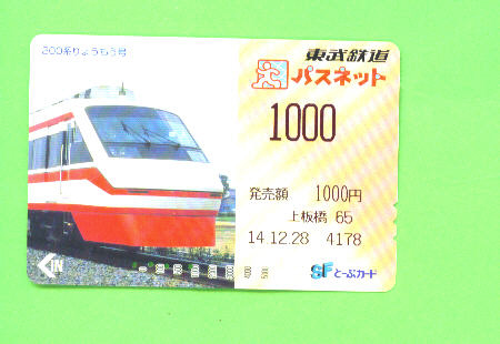 JAPAN - Orange Picture Rail Ticket/Train As Scan - Welt