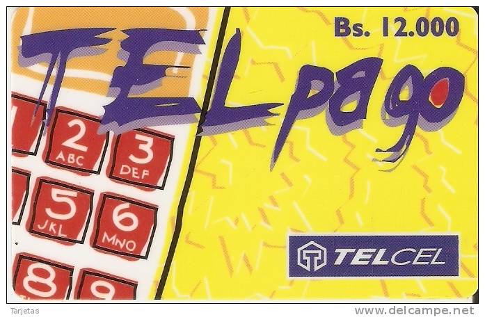 TARJETA DE BOLIVIA DE TELCEL  TELPAGO - Bolivia