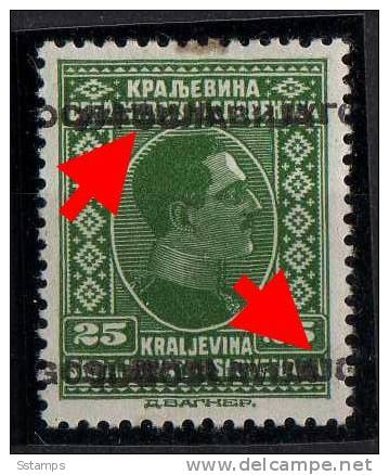 U-52  JUGOSLAVIA   ERROR  OVERPRINT DOUBLE  RARO AEREI MINT - Non Dentelés, épreuves & Variétés