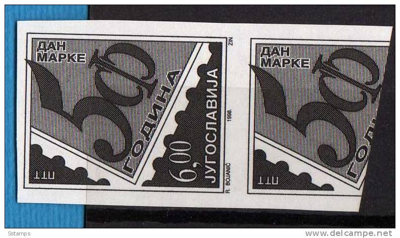 U-69  JUGOSLAVIA  STAMP DAY    ERROR  PRINTING BLACK  INTERESSANTE NEVER HINGED - Non Dentellati, Prove E Varietà